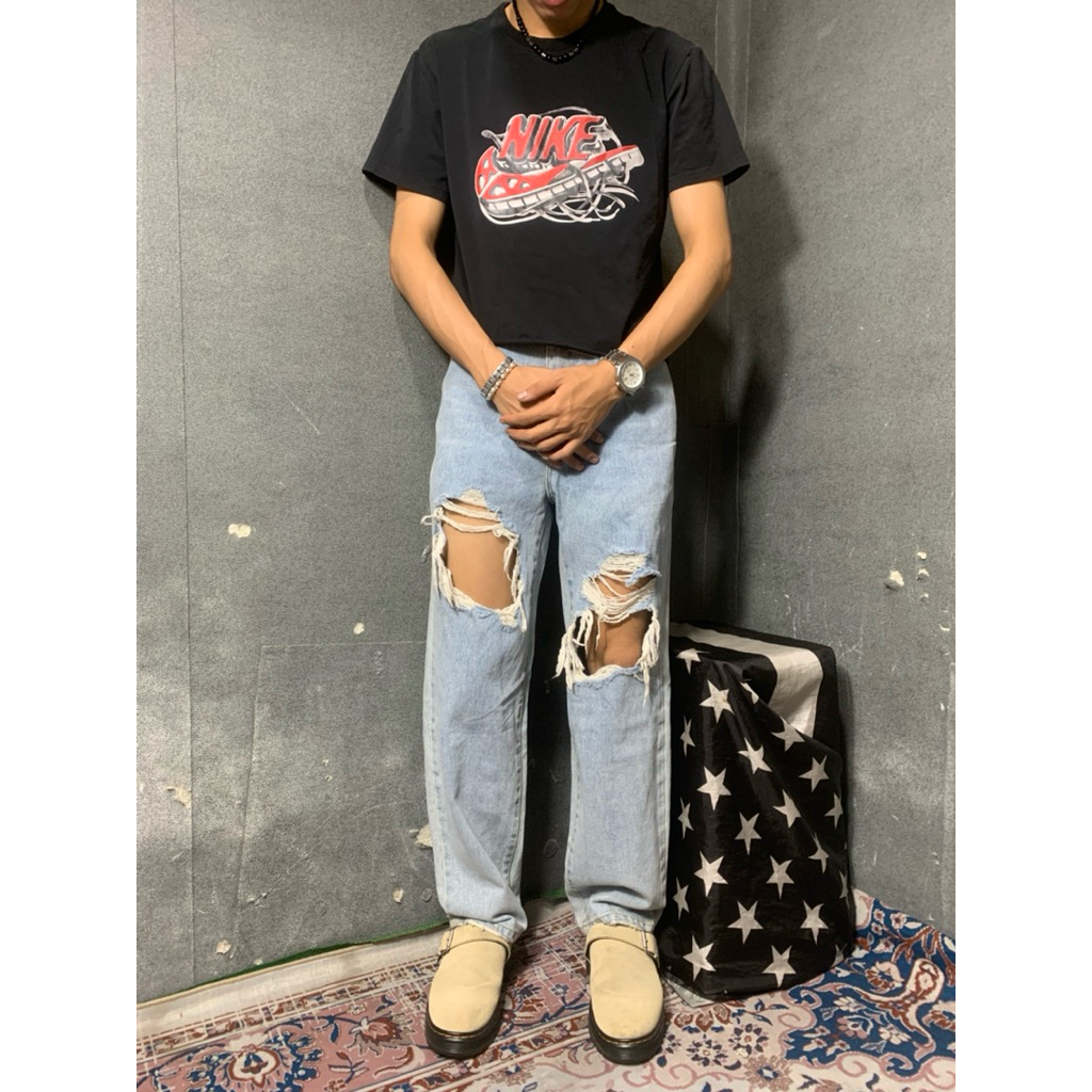 RIPPED LIGHT BLUE JEANS WIZ.D REGULAR FIT