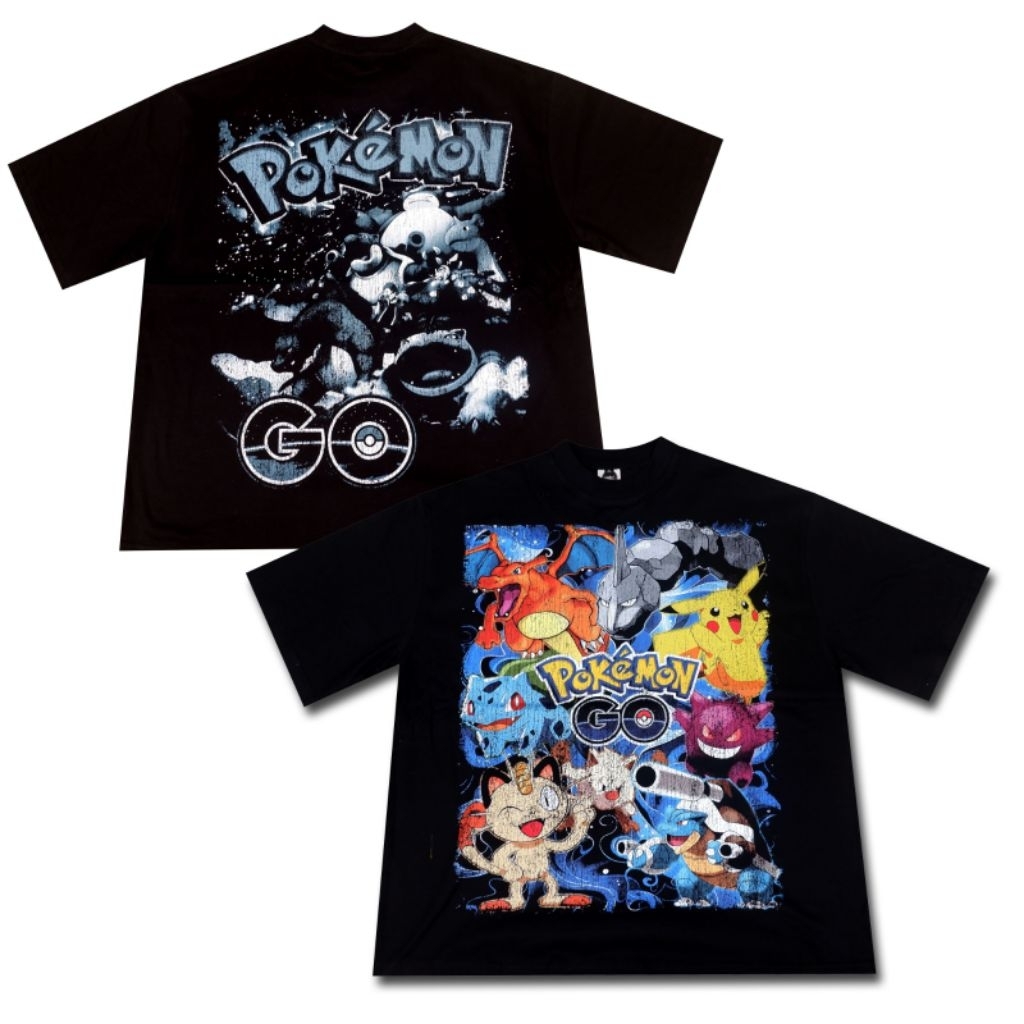 เสื้อผ้า ZWLF - เสื้อยืดโปเกมอน GO OVERSIZE ANIME TSHIRT ANIME