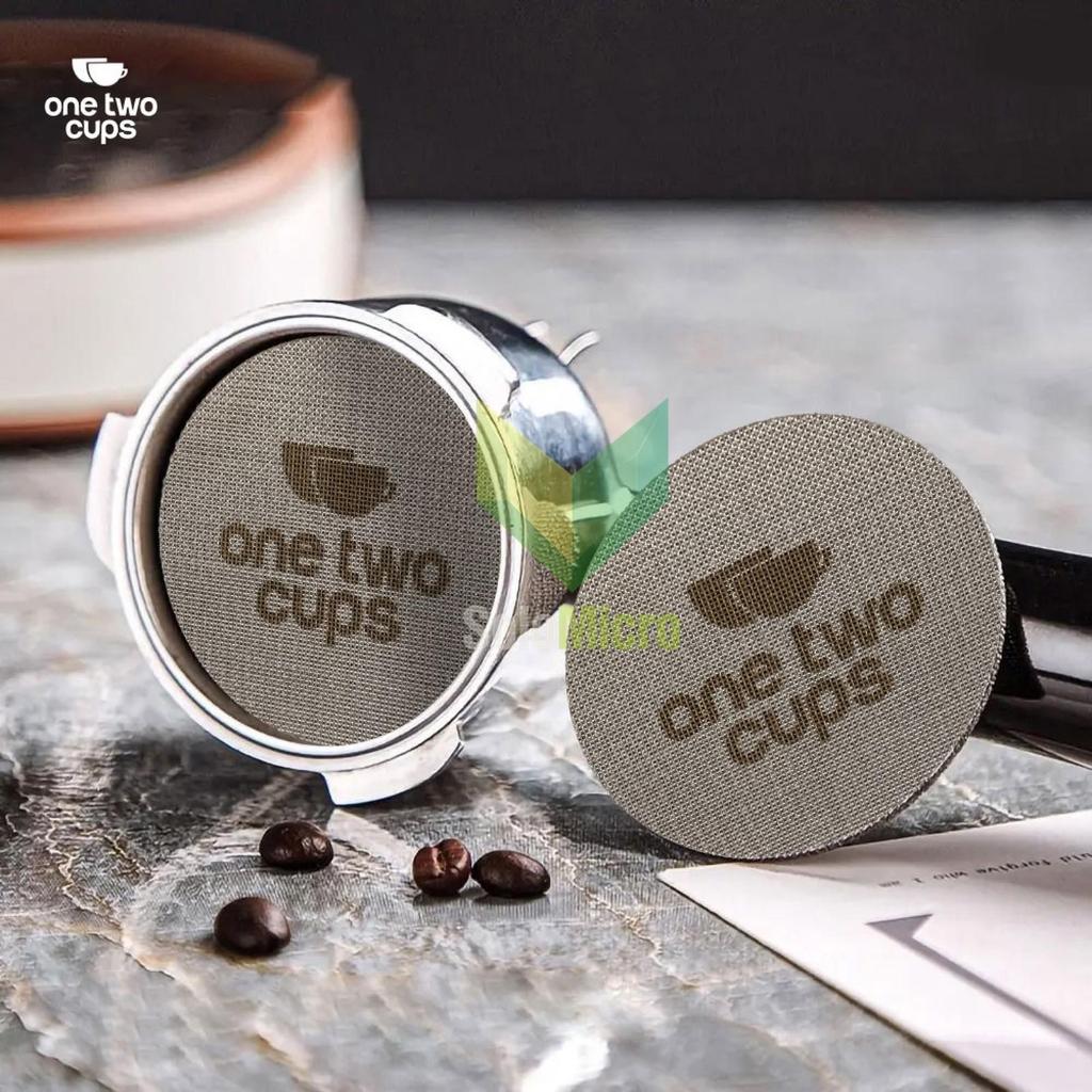 One Two Cups Puck Screen Portafilter Espresso Machine 150 Micron 53.5mm 2mm - SUS3 - สีเงิน