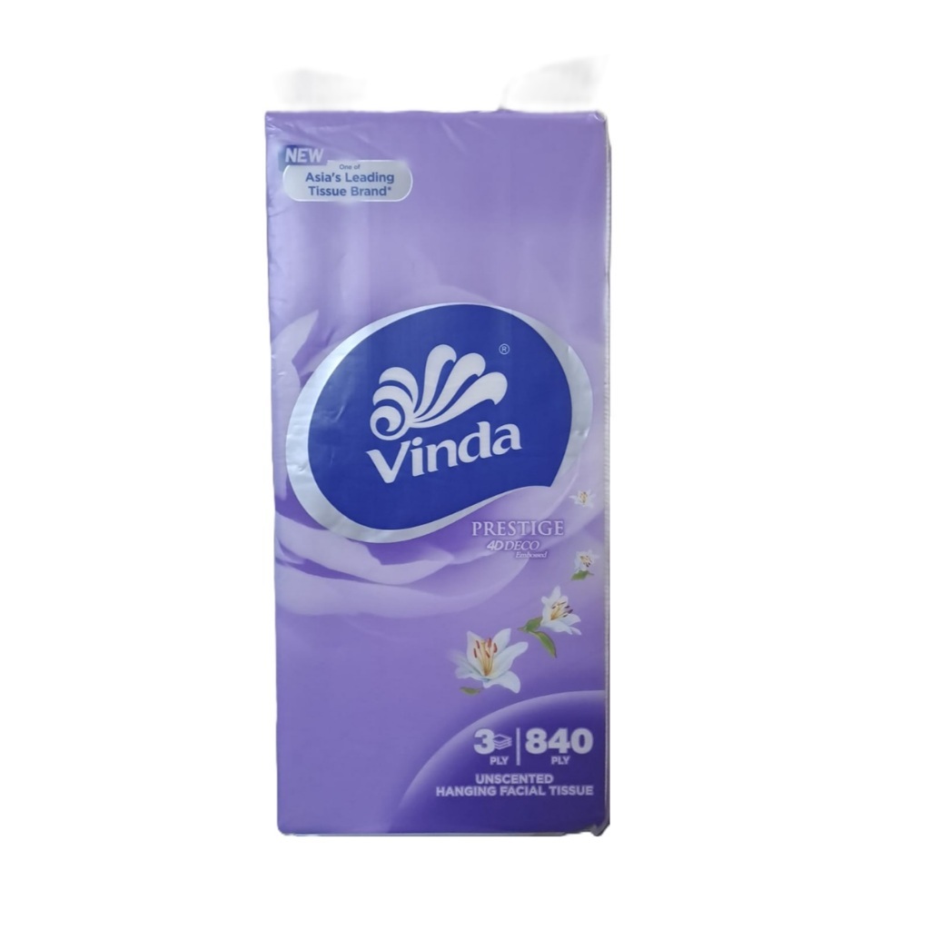[ 4 ชิ้น ] Vinda prestige embossed Hanging Tissue 3ply Continent Tissue บรรจุภัณฑ์แบบแขวนทิชชู่