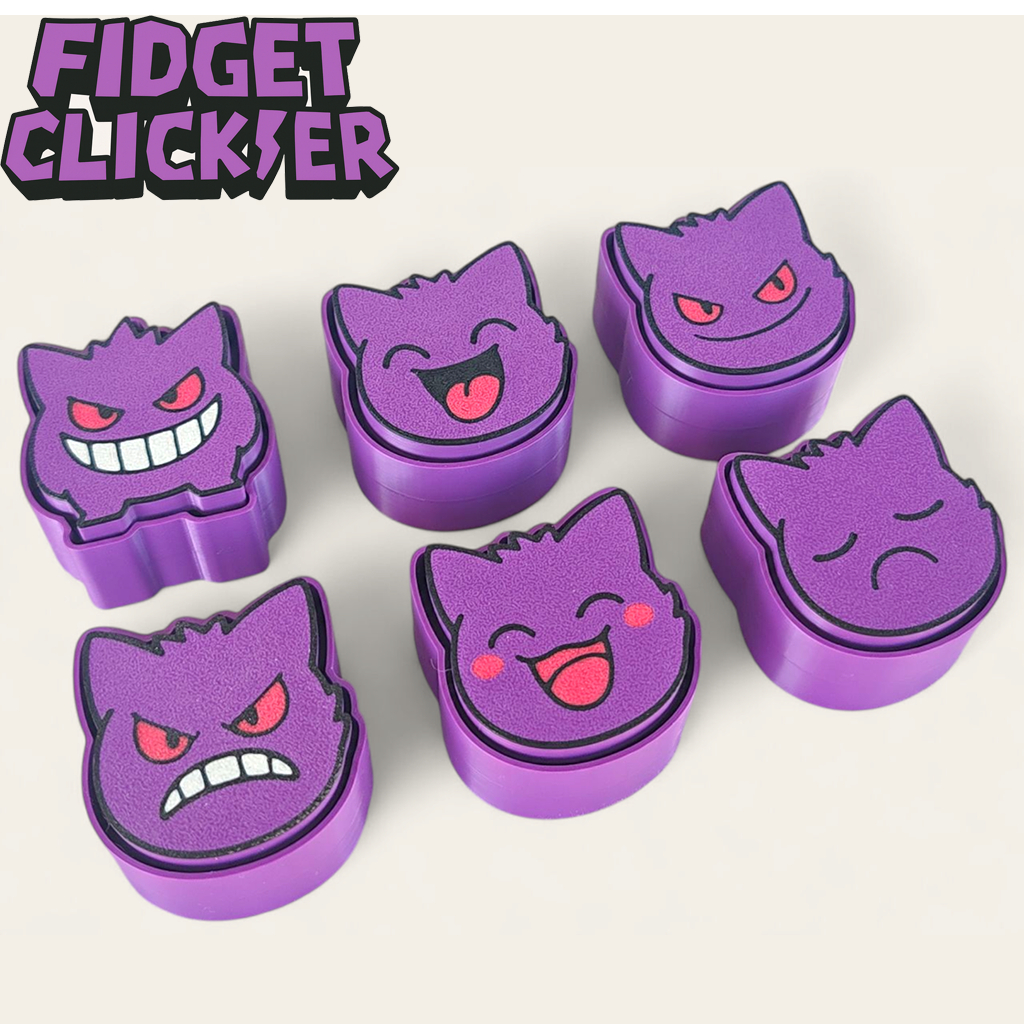 GANTUNGAN Fidget Clicker พวงกุญแจ Pokemon Gengar - พวงกุญแจ Cliker โปเกมอน