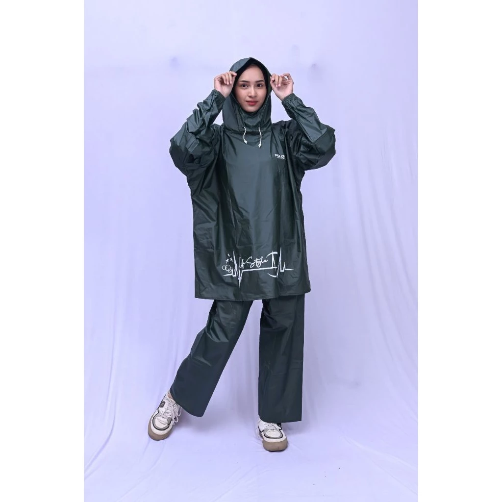 เสื้อกันฝนพร้อมกางเกง มีฮู้ด วัสดุพีวีซี thumbnail 3