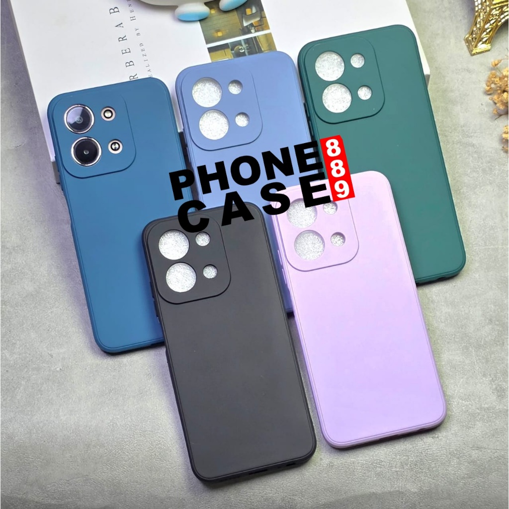 POCO C85 CASE MACAROON SQUARE LIQUID EDGE SOFT CASE POCO C85