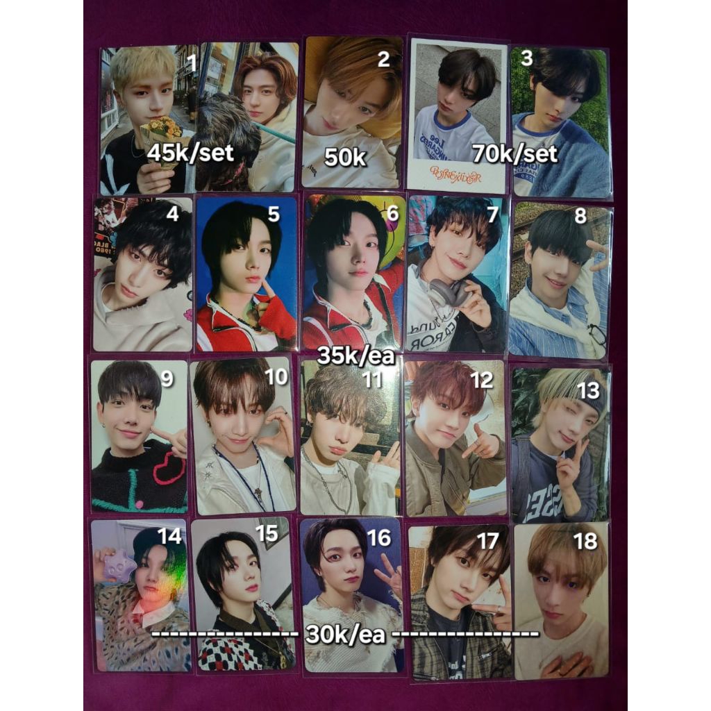 บัตรรูปถ่ายอย่างเป็นทางการ BOYNEXTDOOR Jaehyun Sungho Riwoo Taesan Leehan Woongark