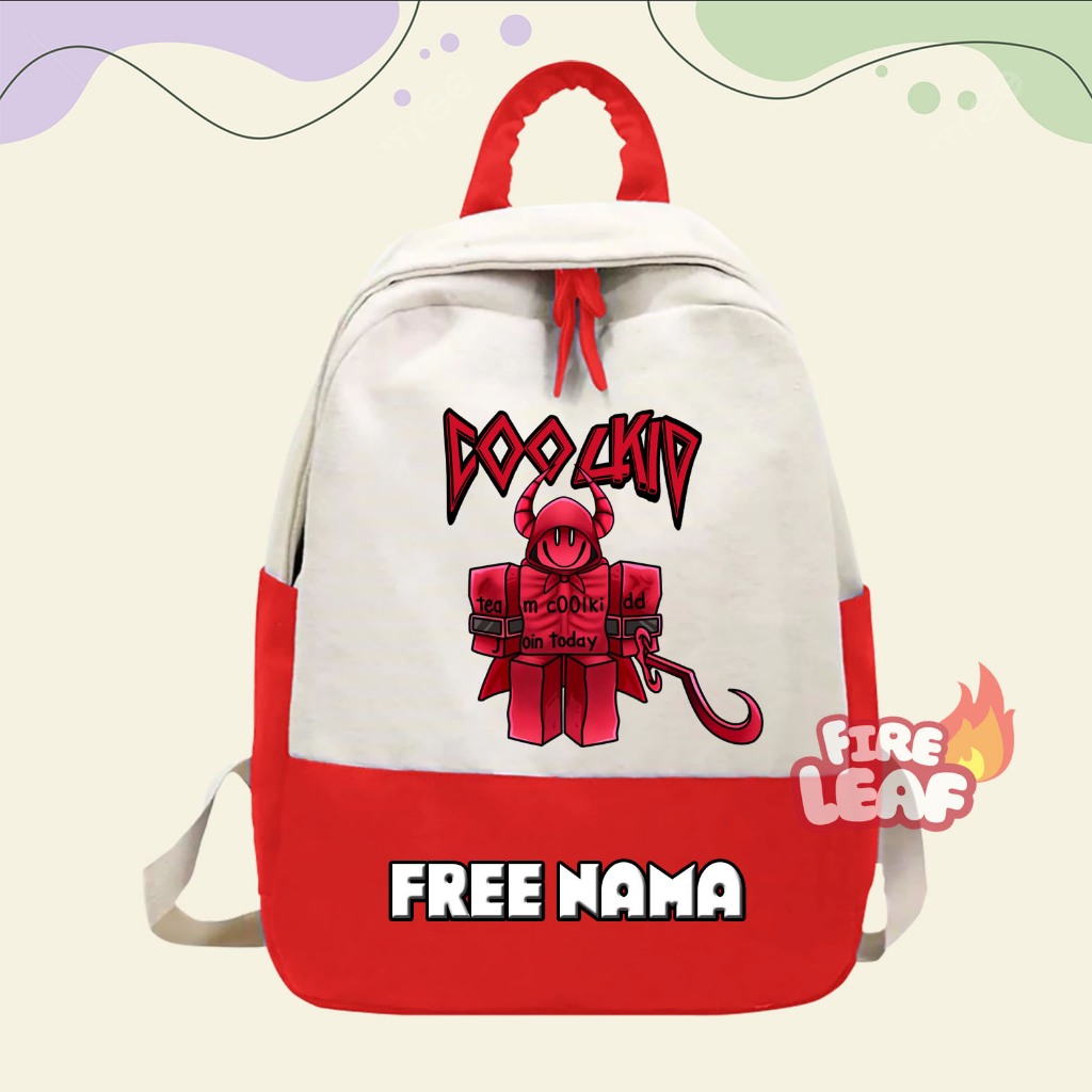 COOLKID ROBLOX FORSAKEN SCHOOL BACKPACK, PREMIUM MATERIAL, ใหม่ล่าสุด, ฟรีชื่อ