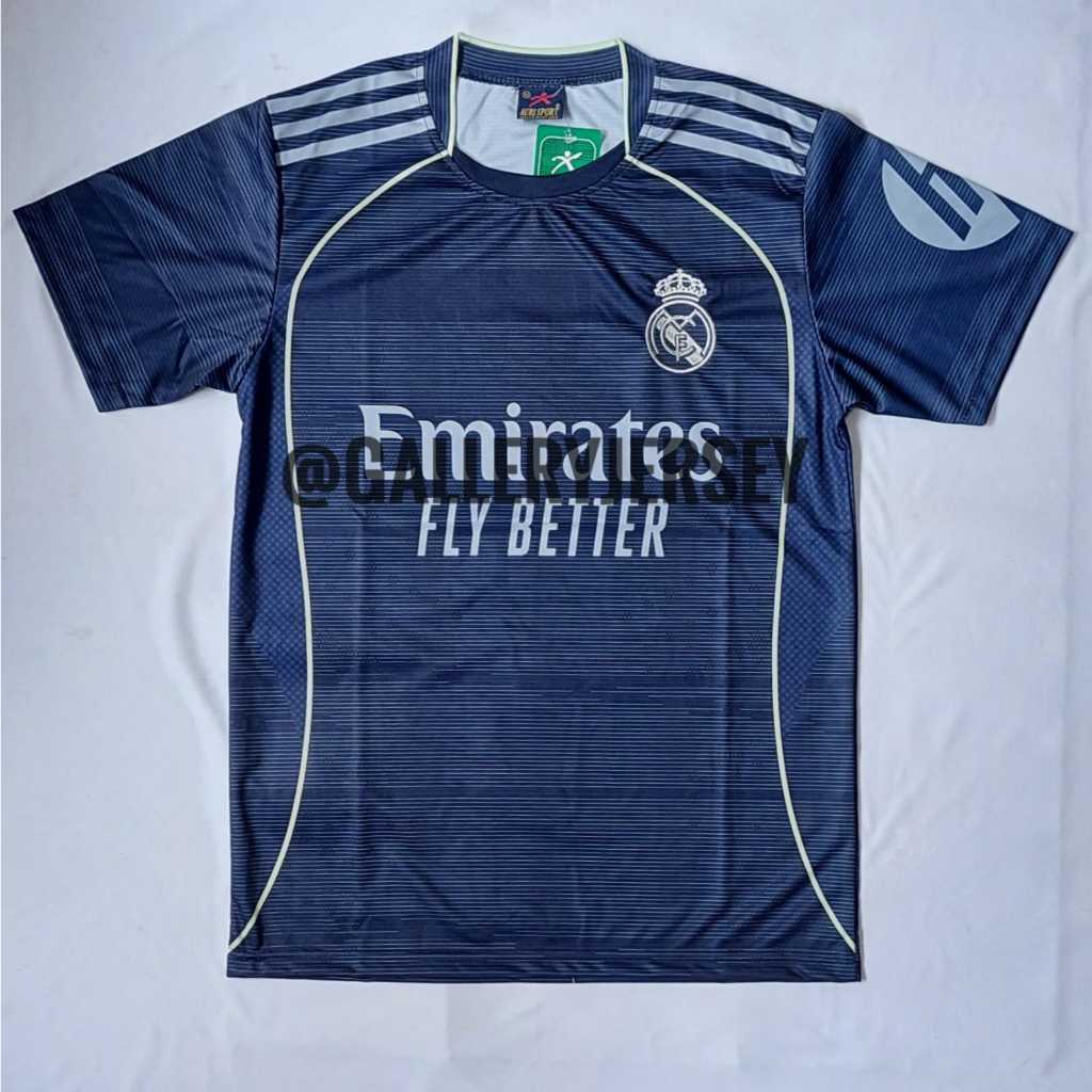 REAL MADRID AWAY JERSEY NAVY ผู้ใหญ่พิมพ์ MADRID เสื้อฟุตบอล NAVY AWAY ผู้ใหญ่พิมพ์ MADRID FOOTBALL 