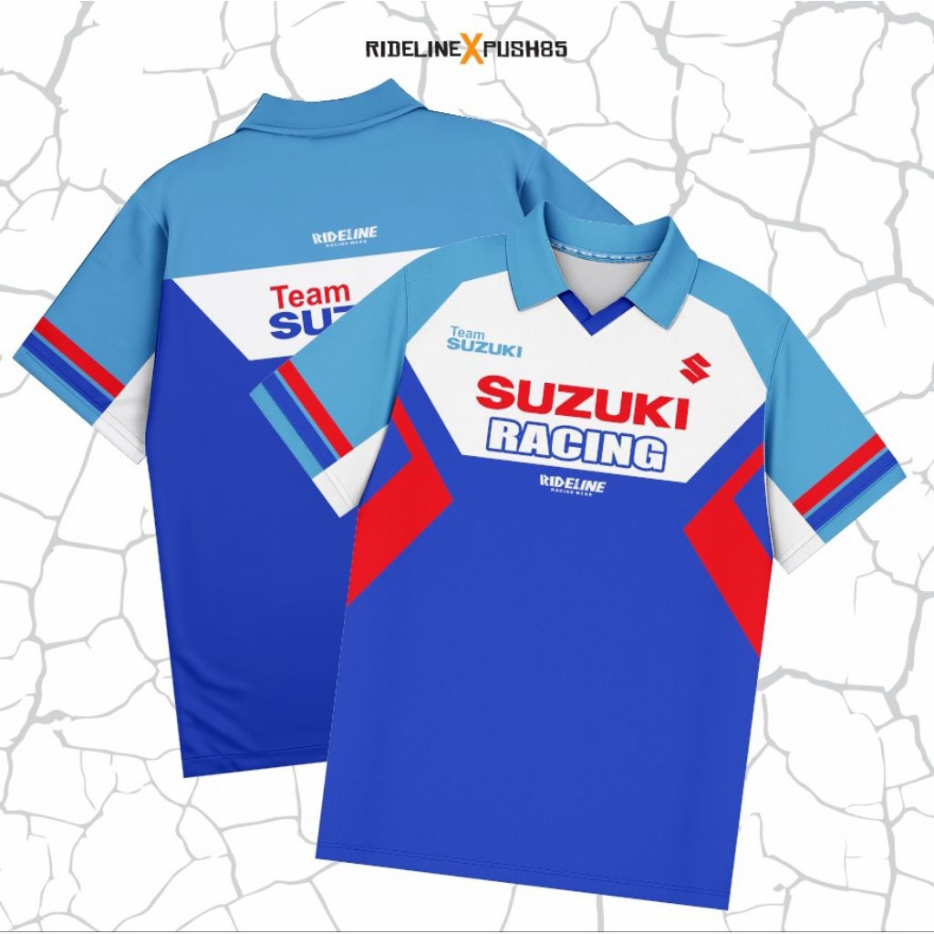 RIDELINE PREMIUM JERSEY VINTAGE RETRO MOTOR TEAM SUZUKI RACING