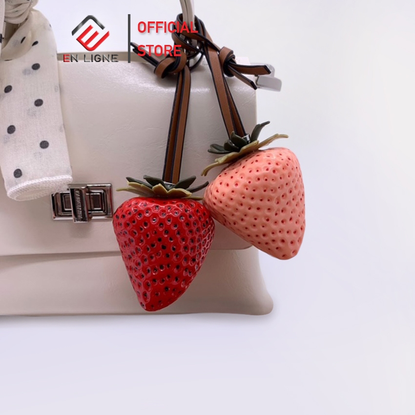 GANTUNGAN En Ligne - Bagcharm Strawberry 3D Jumbo - พวงกุญแจ EL888SB