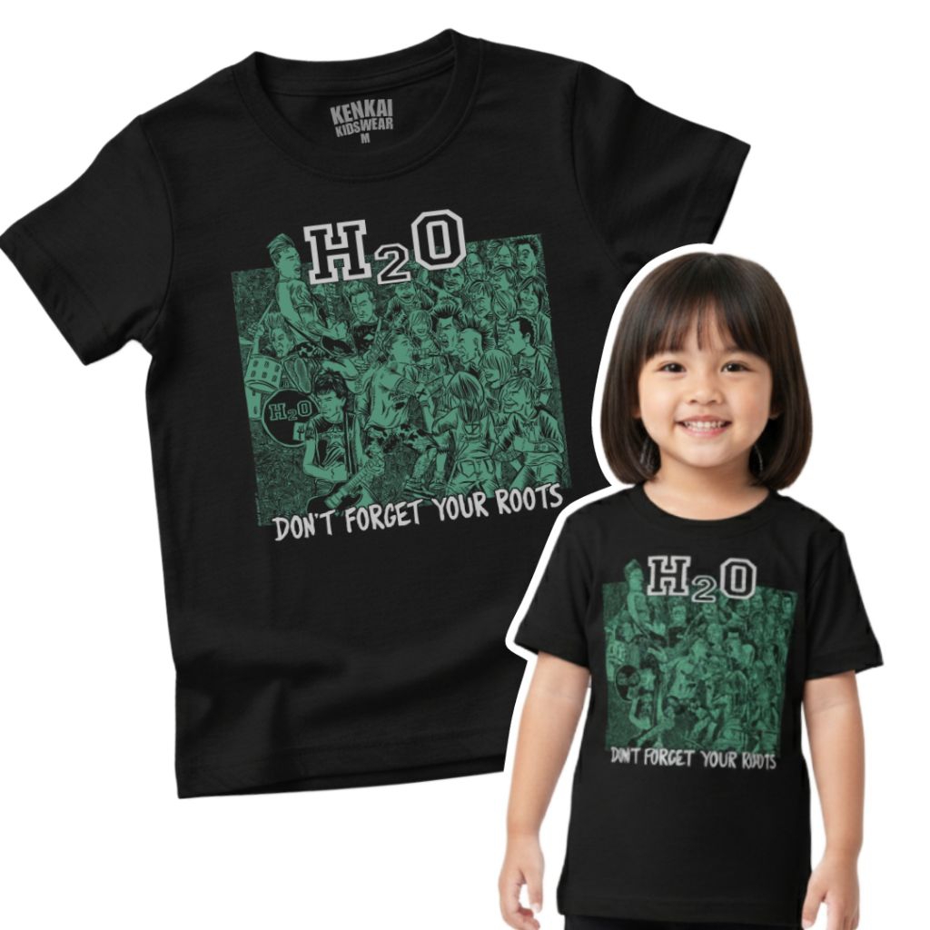 H2O hardcore Band เสื้อยืดเด็กสําหรับอายุ 1 ถึง 12 ปี