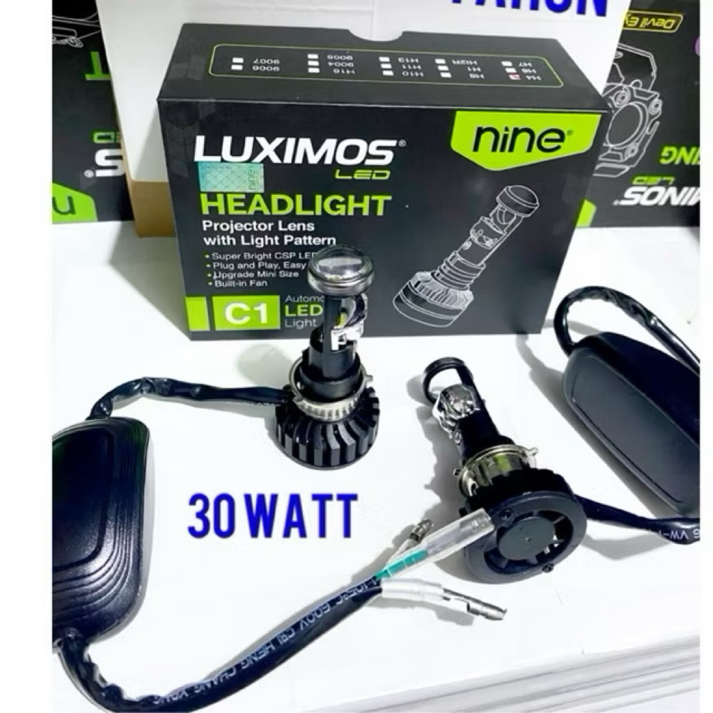 Luximos H6 H4 Mini Projector ไฟมอเตอร์ไซค์เพียงติดตั้ง