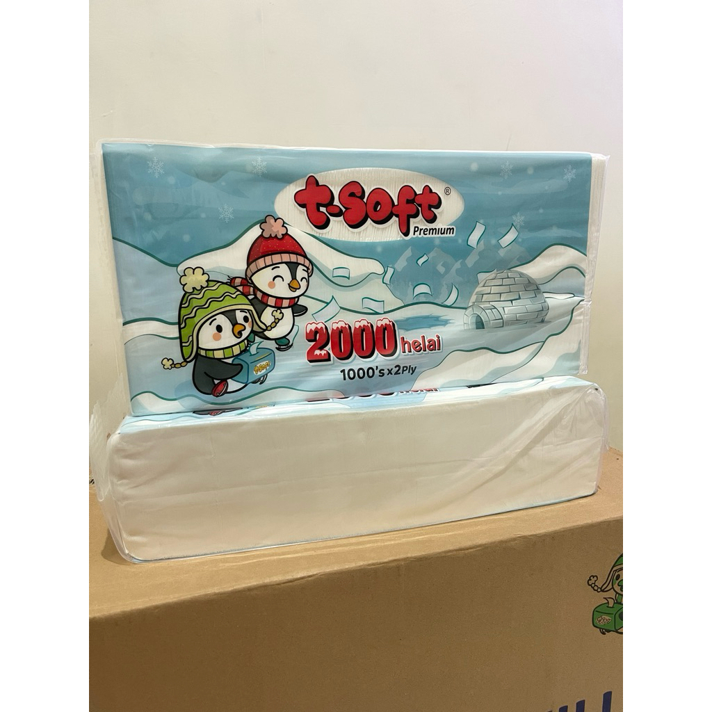 T-SOFT TSOFT PREMIUM TISSUE 1000 แผ่น