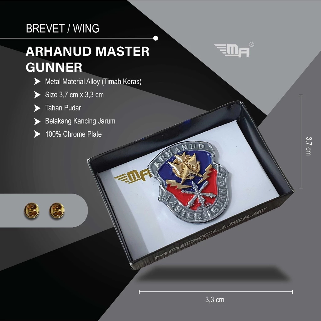 WING MASTER GUNNER PDH BRIVET BRIVET PIN MASTER GUNNER