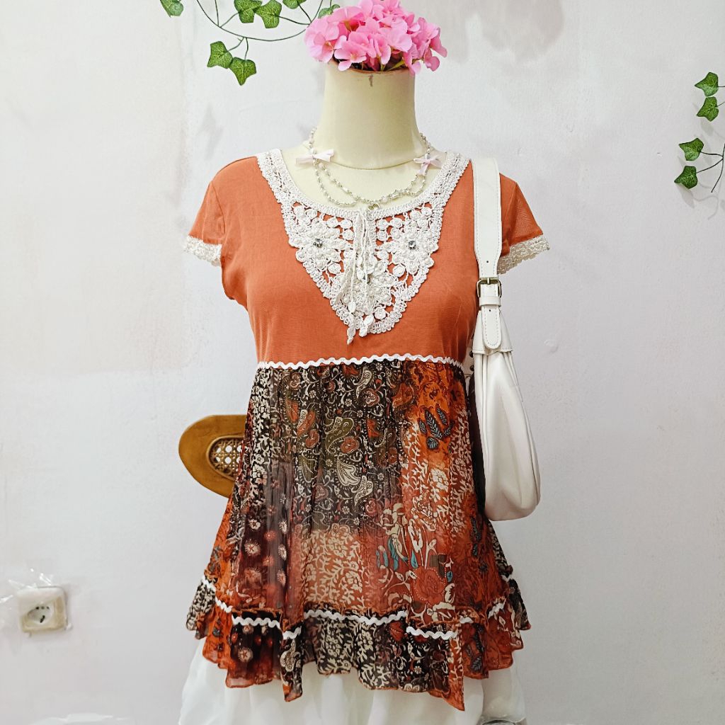 เสื้อผ้าชีฟองลูกไม้ Boho | Morikei • Coquette • Harajuku Natural • Kawaii