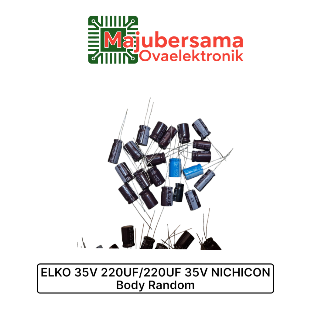 10 ชิ้น - Elko 35v 220uf / 220uf 35v NICHICON Body สุ่ม