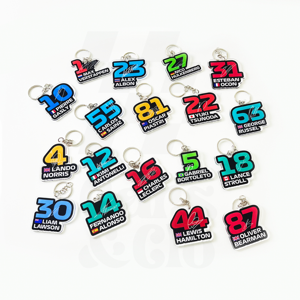 GANTUNGAN Cars and Clo - พวงกุญแจอะคริลิคสูตร 1 / พวงกุญแจ F1