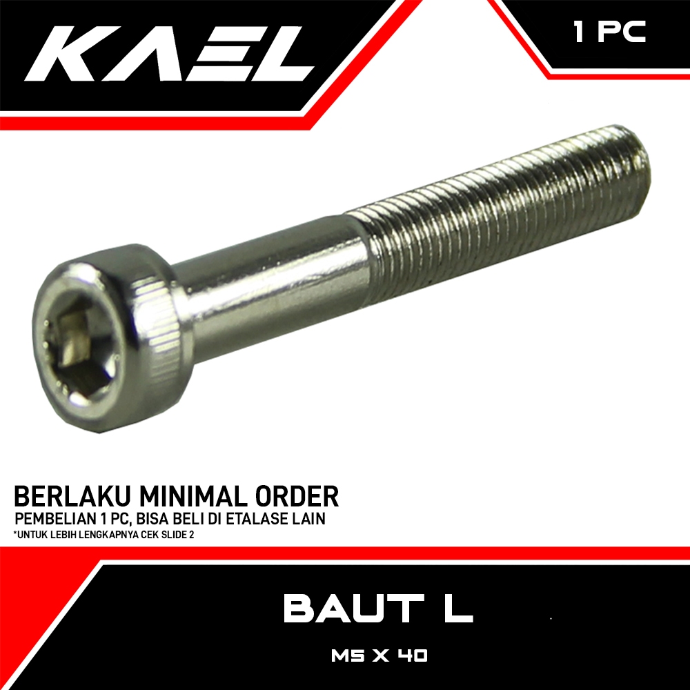 Bolt L L4 M5x40 5X40 M 5 x 40 P P Pitch 0.8 Key K 4 Bolt Bolt