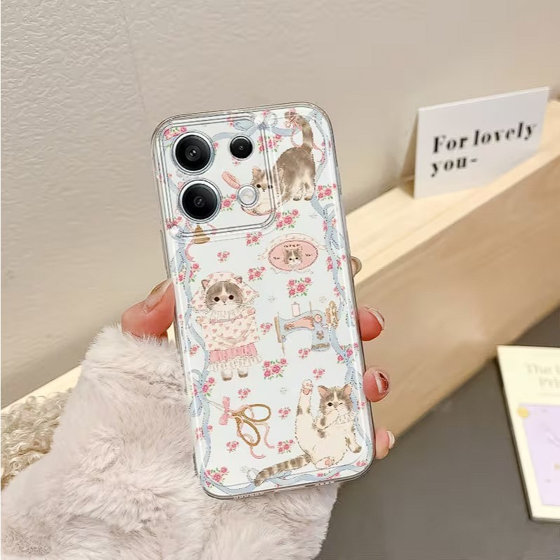 เคส TPU โปร่งใสน่ารัก FLUPPY CAT MOTIF SUITABLE สําหรับ XIAOMI/REDMI/POCO/Mi10/Mi10T Mi11 LITE/PRO/M