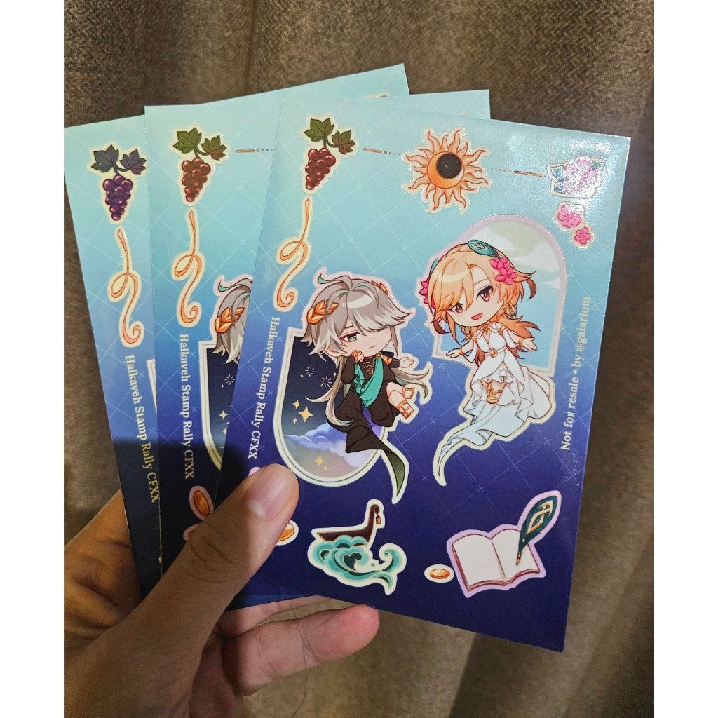 แผ่นสติ๊กเกอร์ Genshin Impact Haikaveh