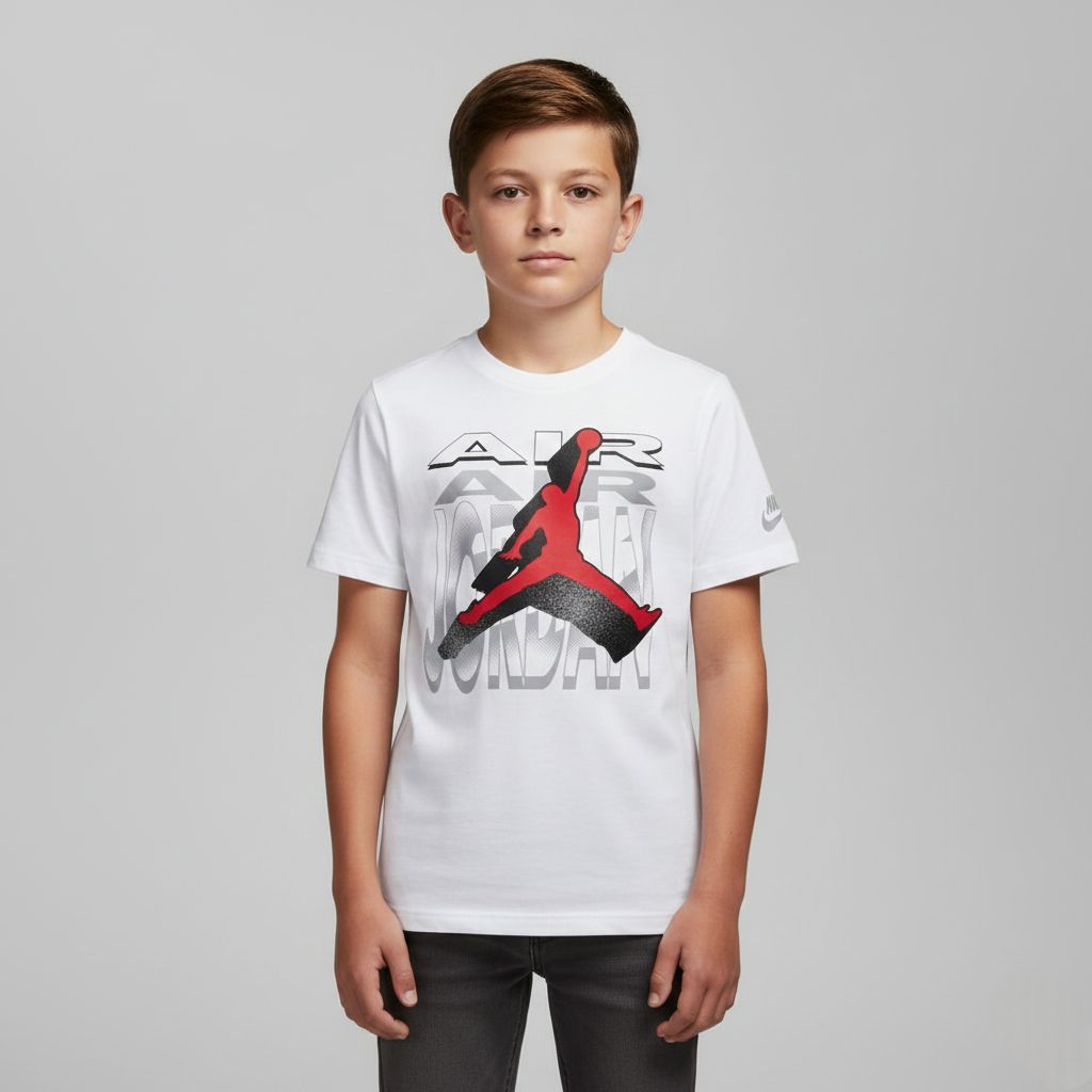 TEENAGE เสื้อยืด A1R J0RD4N สีขาว JUMP MAN ใหม่ต้นฉบับ