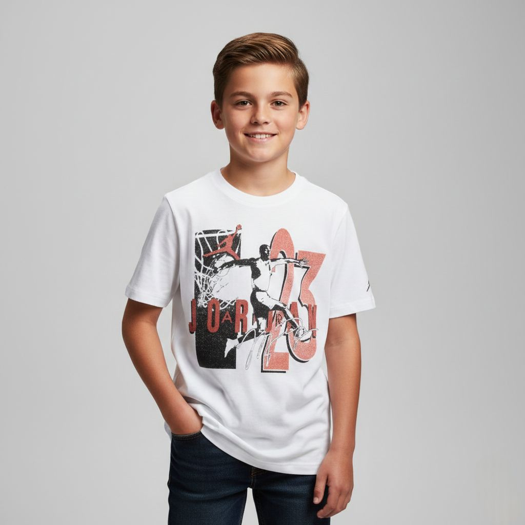 เสื้อยืด BAMBINO J0RDAN RETRO SPEC WHITE ใหม่ TEENAGE