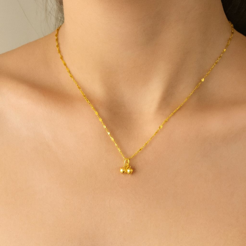 สร้อยคอผู้หญิงไทเทเนียม Coffee Break รุ่น Boba จี้ 2 สร้อยคอผู้หญิงพรีเมี่ยม