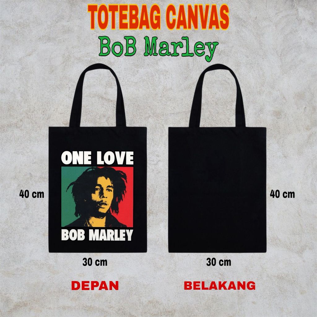 สีดําผ้าใบหนา Tote Bag Bob Marley Band 420 Reggae กระเป๋าสะพายผ้าใบสําหรับบุรุษและสตรี Goodie Bag