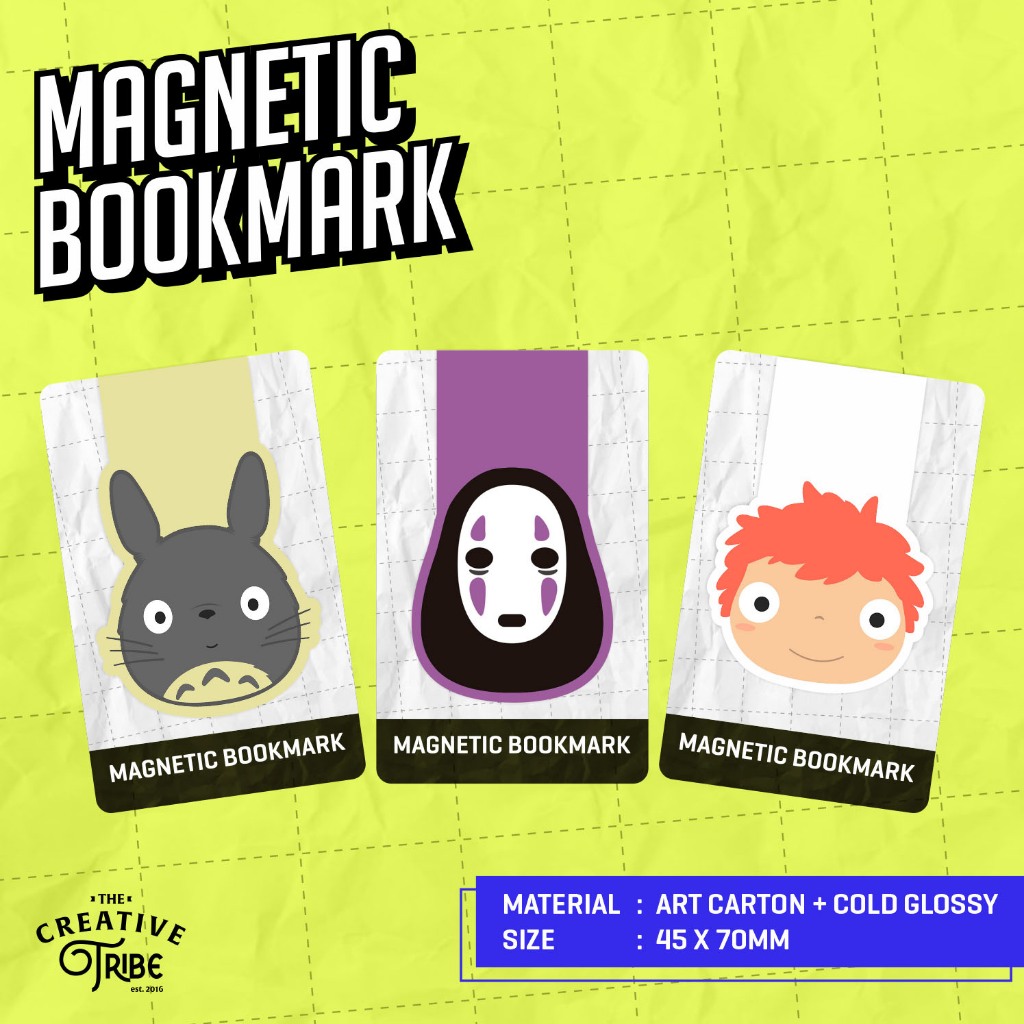 ที่คั่นหนังสือแม่เหล็ก - Ghibli - ที่คั่นหนังสือแม่เหล็กสําหรับเครื่องหมายหน้านวนิยายการ์ตูน Totoro