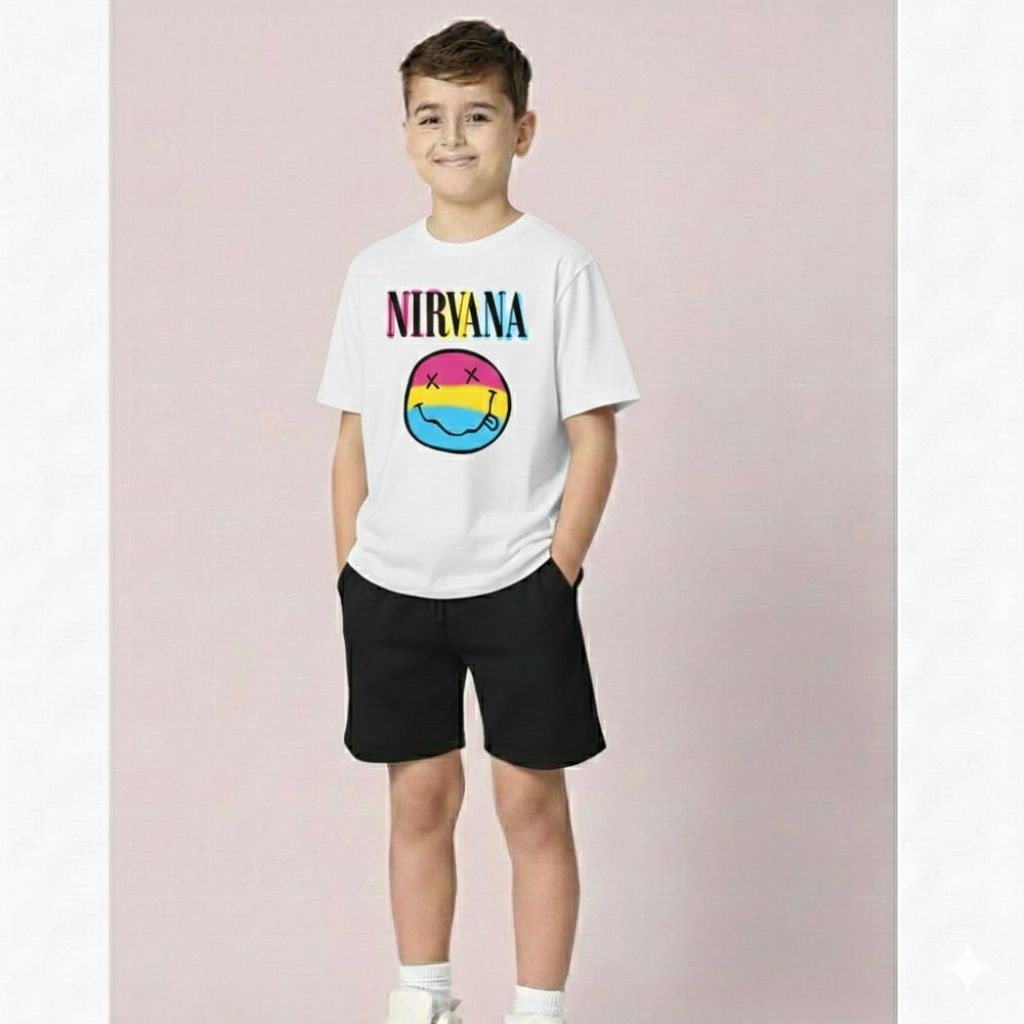 เสื้อยืด NIRVANA CHILDRENS - เสื้อยืด NIRVANA CHILDRENS - เสื้อยืดผู้ชายและผู้หญิง