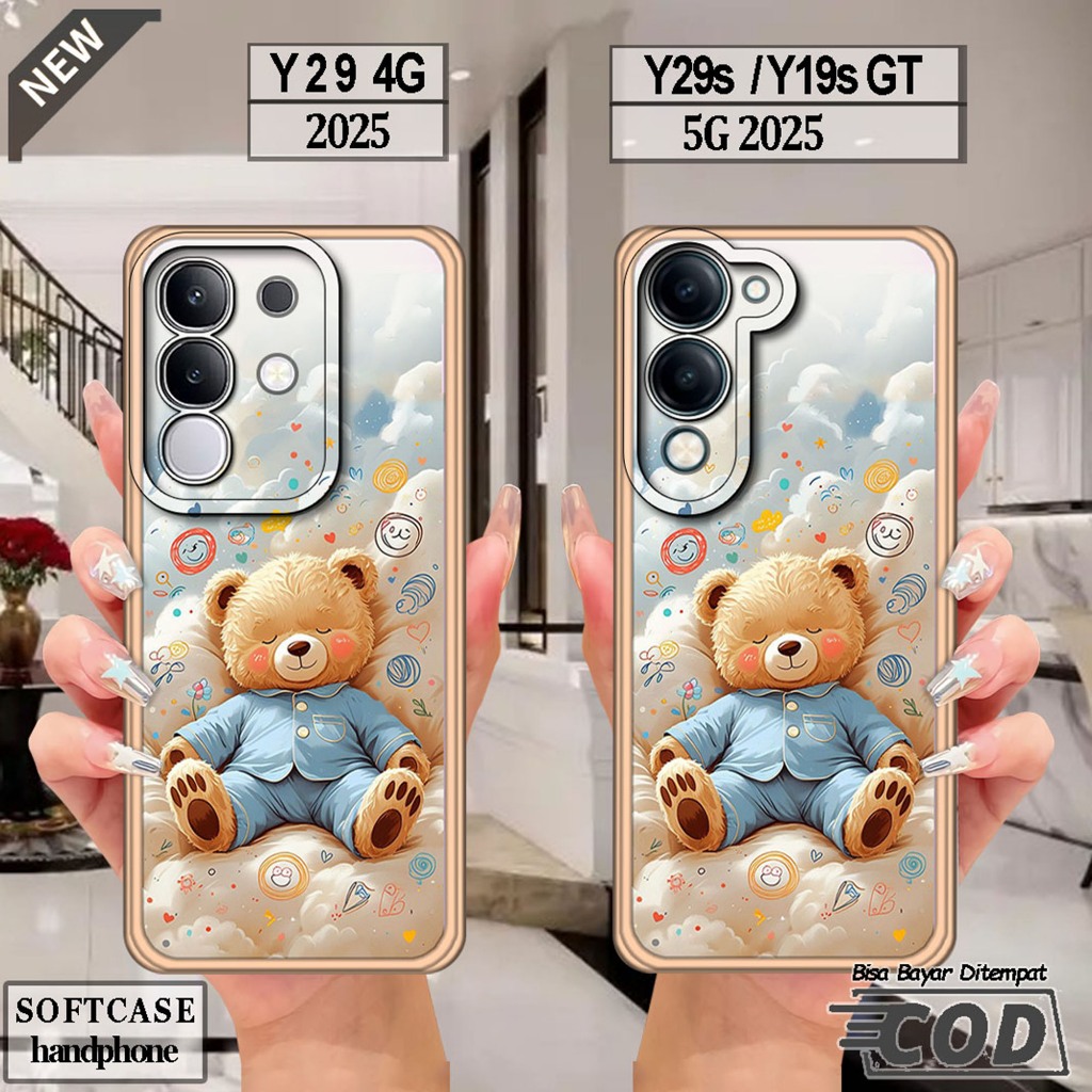 VIVO Y29 4G Silicone - เคส VIVO Y29S - เคส VIVO Y19S GT _เคส softcase สีดําใสยืดหยุ่นสุดเท่