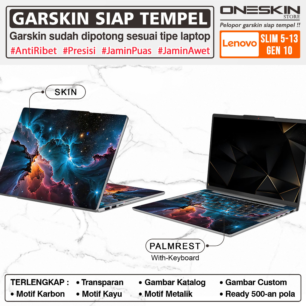 Precut Garskin สติกเกอร์แล็ปท็อปผิว Perfect Fit เข้ากันได้กับ Lenovo IdeaPad Slim 5 5i-13 13ARP10 Ge