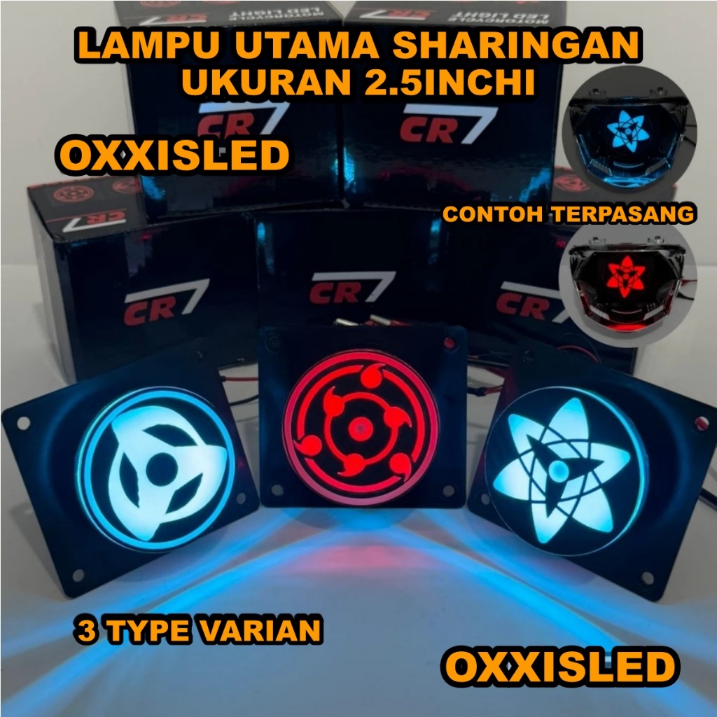 Cr7 Sharingan ไฟหน้า Lazy Lamp 2.5 นิ้ว C981 C982 C983 Aquarium Fan.