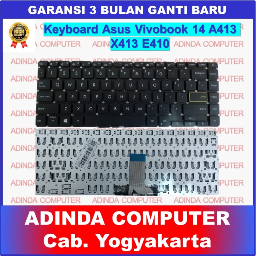 Asus Vivobook E410 E410KA E410KAO E410M E410MA E410MA V4050F-แป้นพิมพ์สีดํา