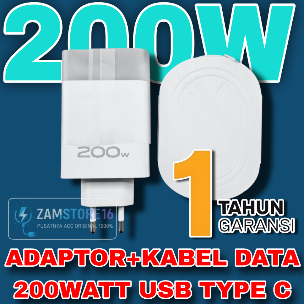 [ORIGINAL] CHARGER + DATA CABLE VIVO 200W / 200WATT MAX PORT TYPE C TO TEPSI SUPER CHARGE PIPO ORIGI