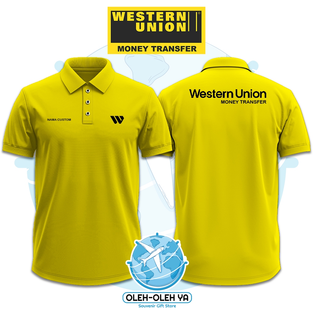 ของที่ระลึก Yes Wangki เสื้อโปโลคอปก เสื้อทํางาน Wangki - Western Union Money Transfer - DTF การพิมพ