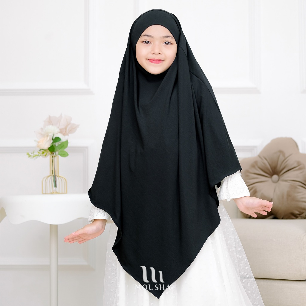 Janna Jersey Premium French Khimar สําหรับเด็กผู้หญิง 3-10 ปี
