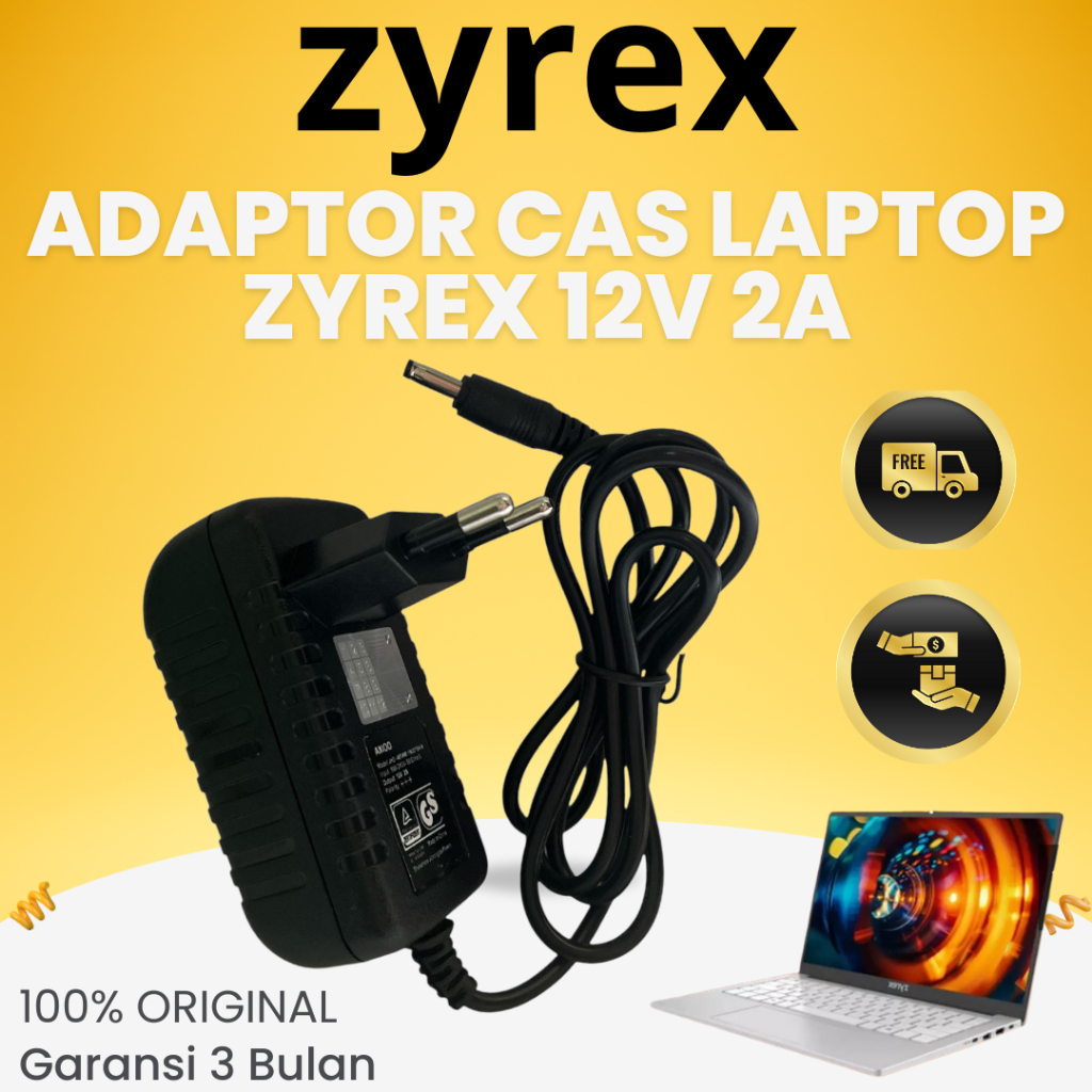 ZYEX SKY 232 232S PLUS XTREME SKY 360 แล็ปท็อป 2 in 1 12V 2A DC 3.5 1.5 มม. CHARGER ADAPTER