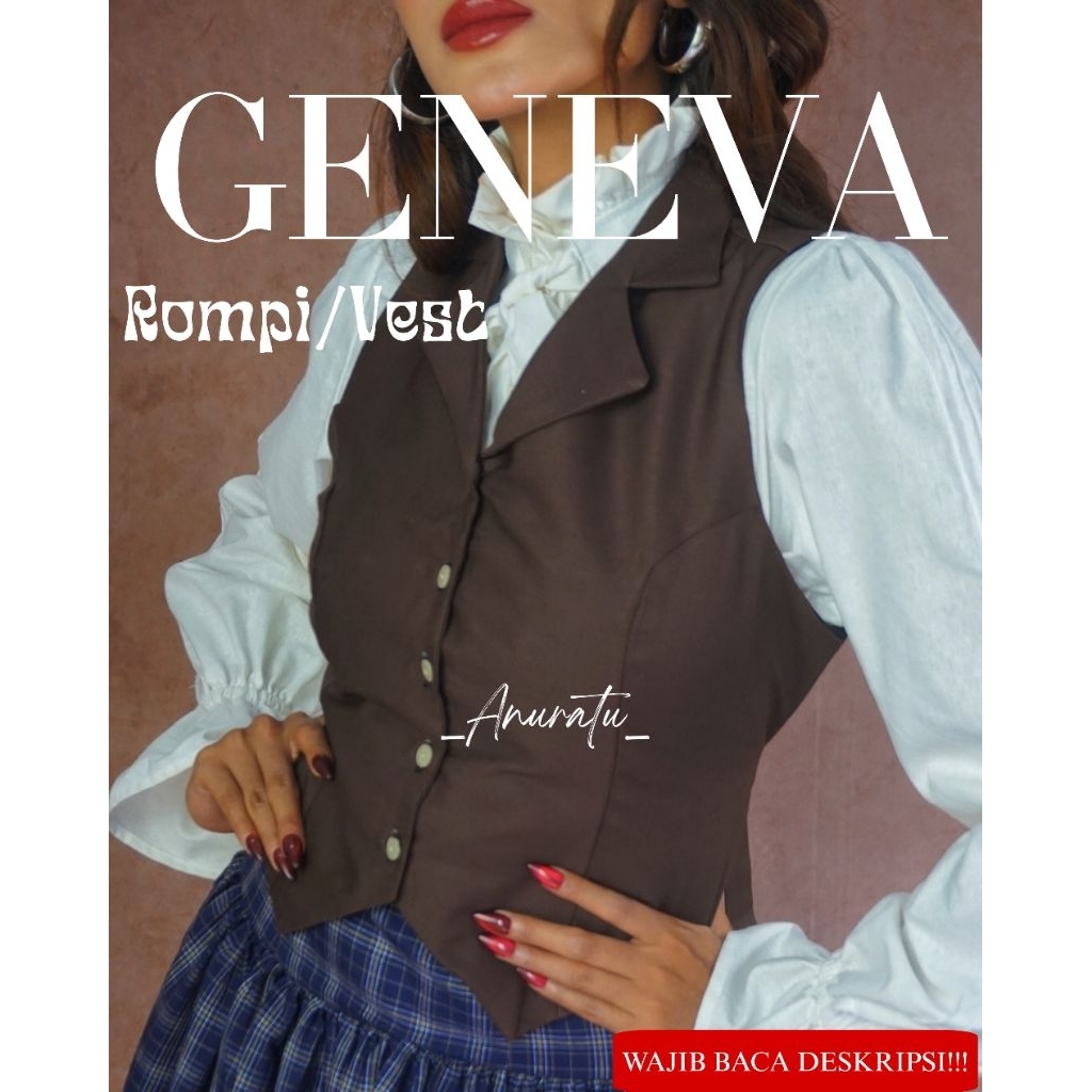 GENEVA Vest เสื้อกั๊กความงามย้อนยุควินเทจของผู้หญิง|ร้านอนูราตู