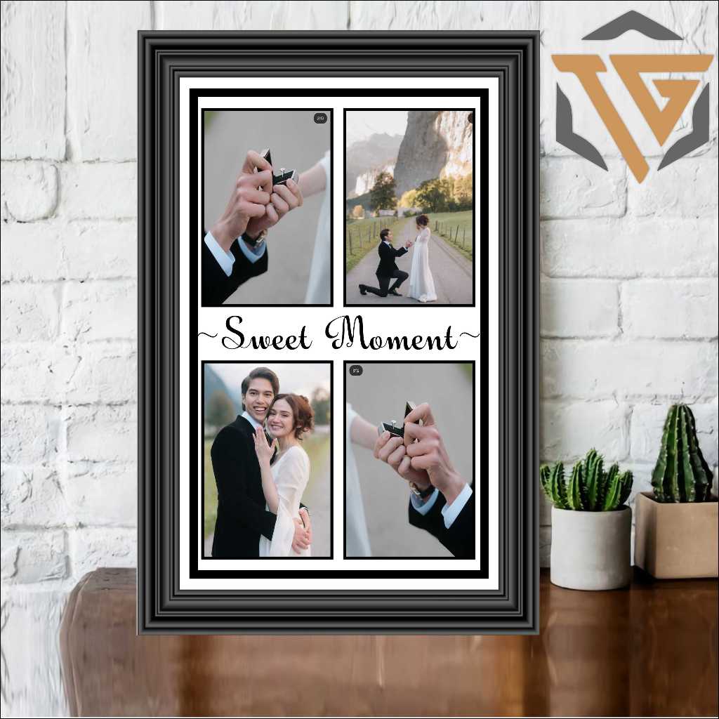 WOODEN FRAME PHOTO PRINTING ขนาด 20X30 CM 10 R