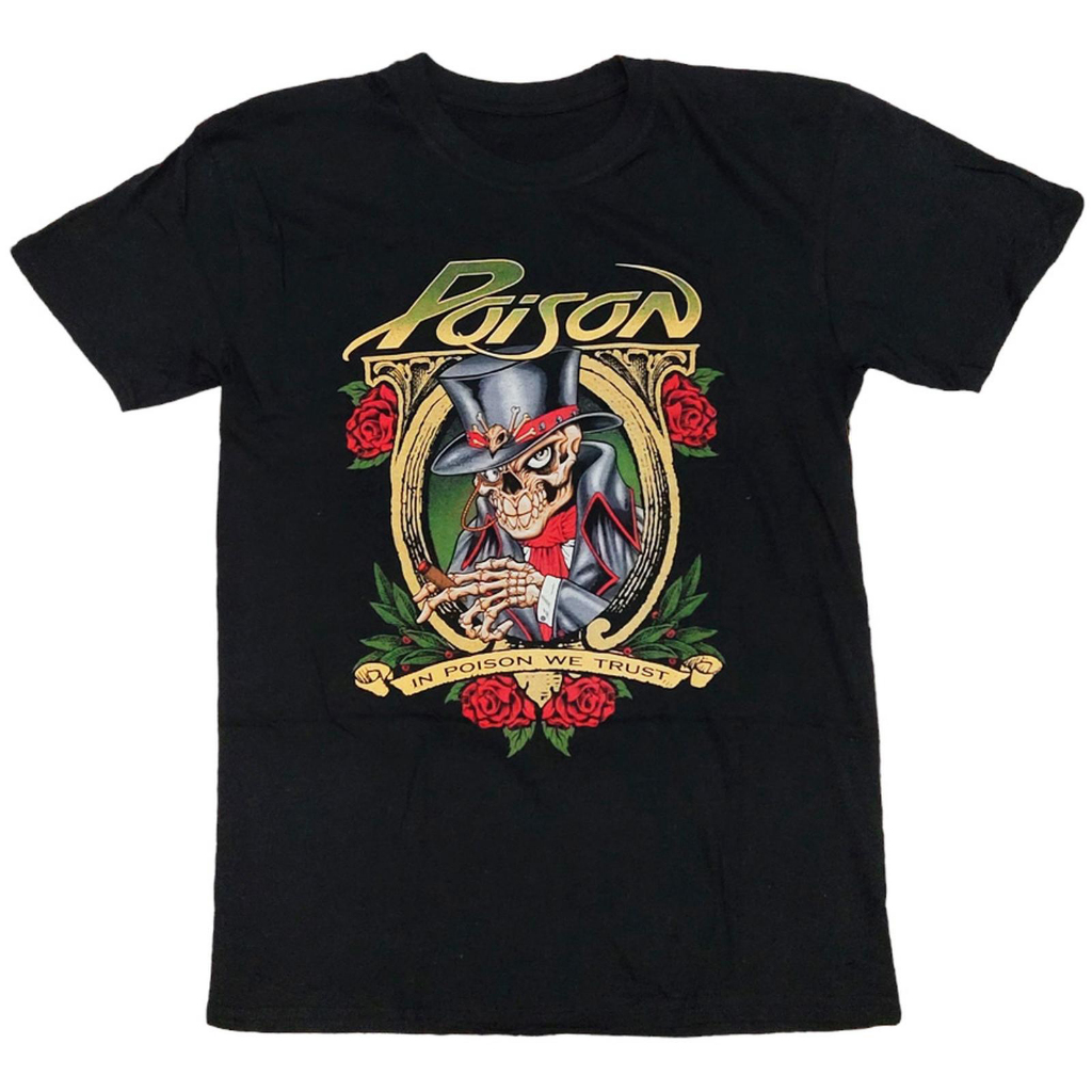 KATUN POISON BAND เสื้อยืดใน POISON WE TRUST Casual เสื้อยืด Unisex วัสดุผ้าฝ้ายใหม่ล่าสุด