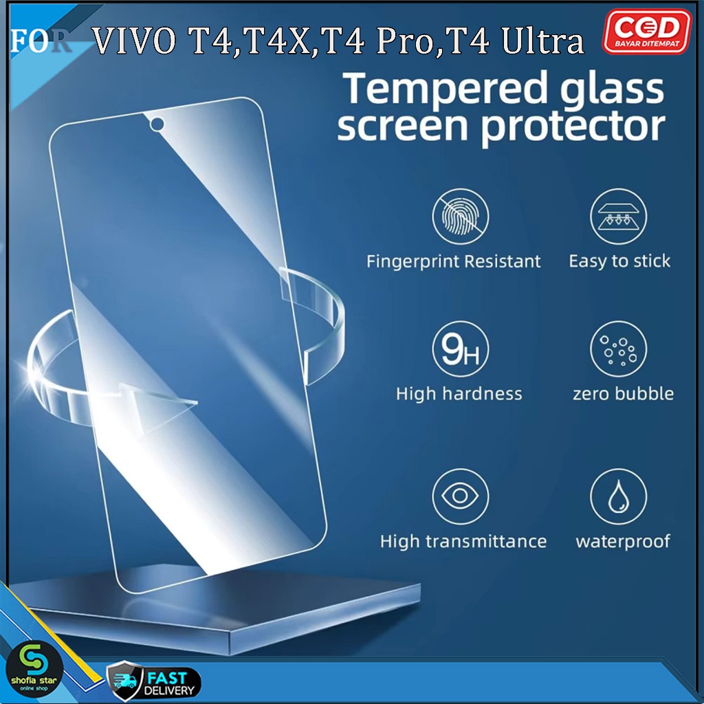 กระจกนิรภัยใสพร้อมรูกล้อง Vivo T4 T4x T4 Pro T4 Ultra