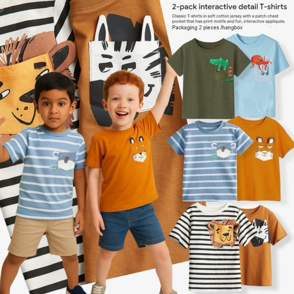 KA213 Animal Zeven Sea Boys เสื้อยืด