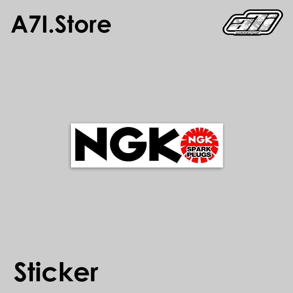 NGK Spark Plugs Vinyl Glossy logo Sticker Racing Sticker พิมพ์และตัดสติ๊กเกอร์ / NGK1
