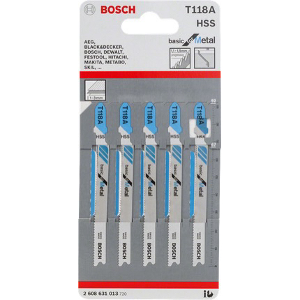 MATA BOSCH T118A PLYWOOD JIGSAW BIT [5 ชิ้น]