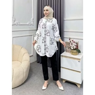 ATASAN AFIFA BAHAN RAYON PREMIUM HALUS MODEL MODEL OVERSIZE / ATASAN BUSUI SEMI TUNIK