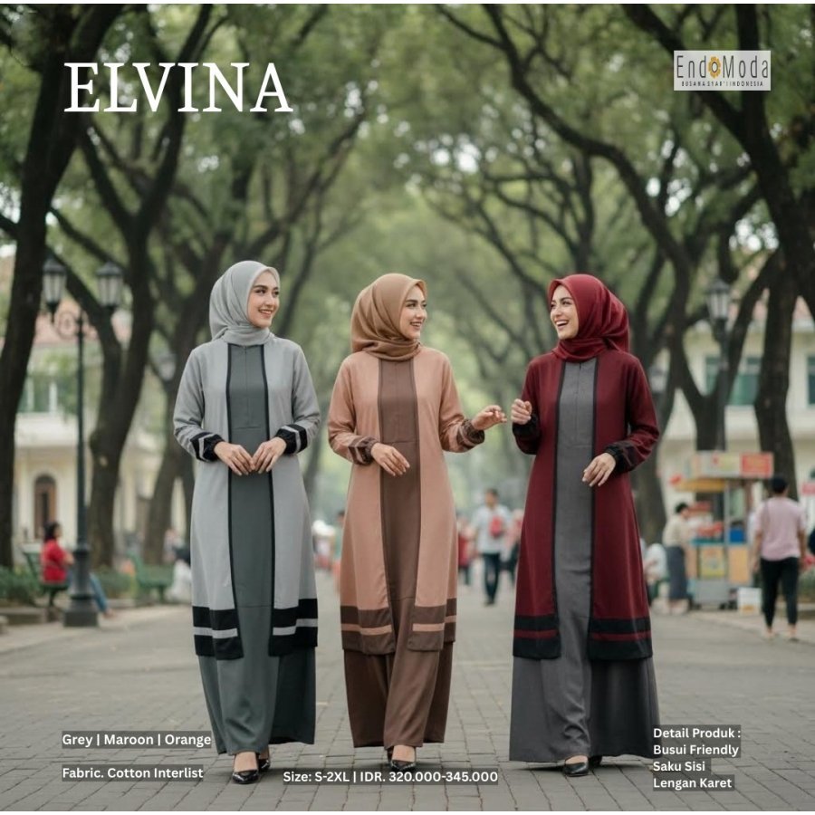 อีโดดัม ชุด Elvina Gamis สําหรับผู้หญิงมุสลิม, วันหยุด, กลุ่มการศึกษาอิสลาม, คําเชิญ, แฮงเอาท์, ทันส