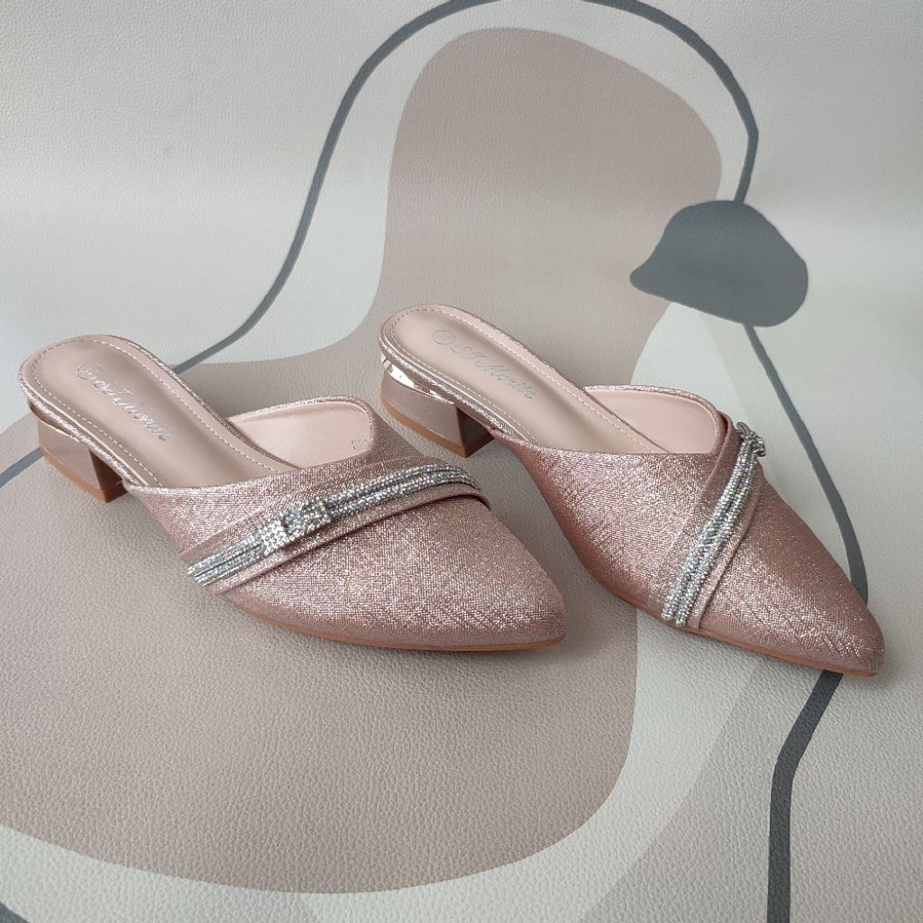 ST MORITZ 888-756 CHAMPAGNE PARTY SANDALS / PARTY SHOES SLOP SANDALS