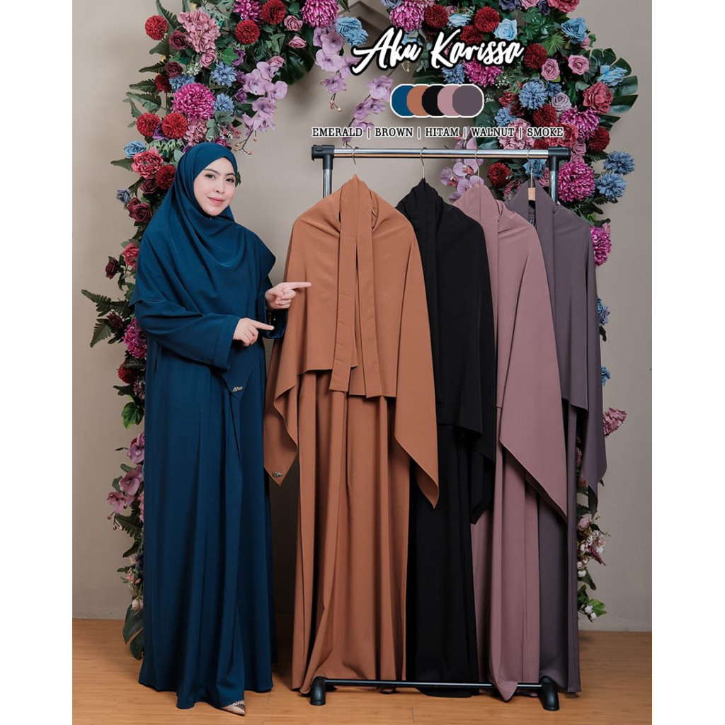 AZAHIRA SET JILBAB BY AKU KARISSA MATT YUNARA COOL STUDY FASHION OUTFIT HIJAB NEWEST STYLE BUSUI FRI