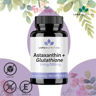 LUMANUTRITION Astaxanthin + Glutathione, perlindungan sel maksimal dan detoks alami