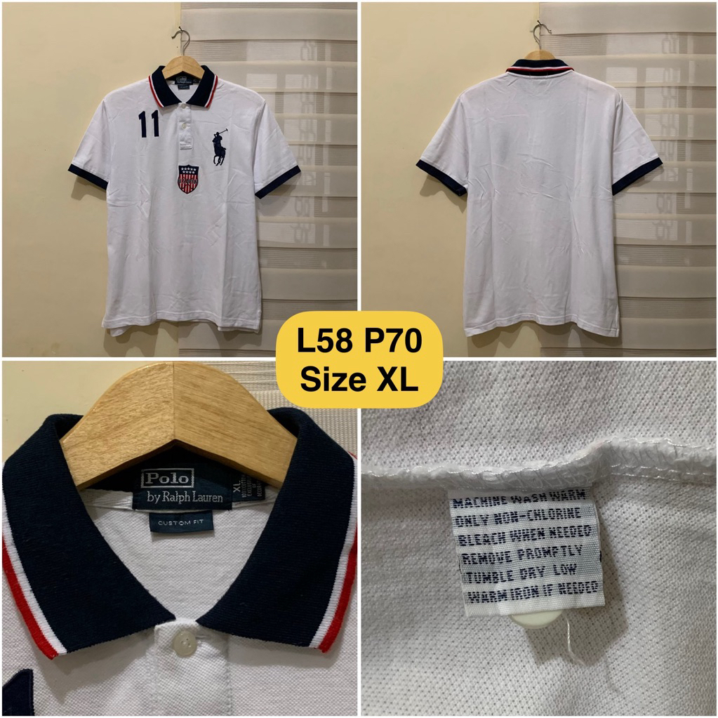 เสื้อโปโล Ralph Lauren US Open White ดั้งเดิม