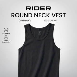 Rider Vest - Singlet Pria R224BWH Warna Hitam isi 1 Pcs